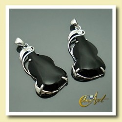 Guitar pendant of Natural Stone - Onyx